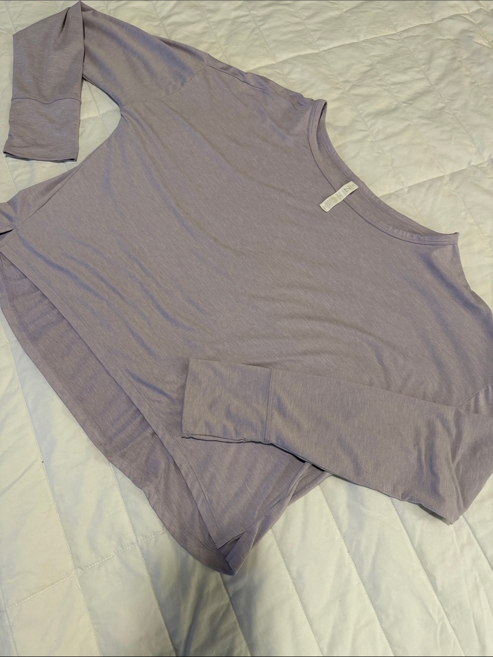 Zella lavender workout long sleeve top